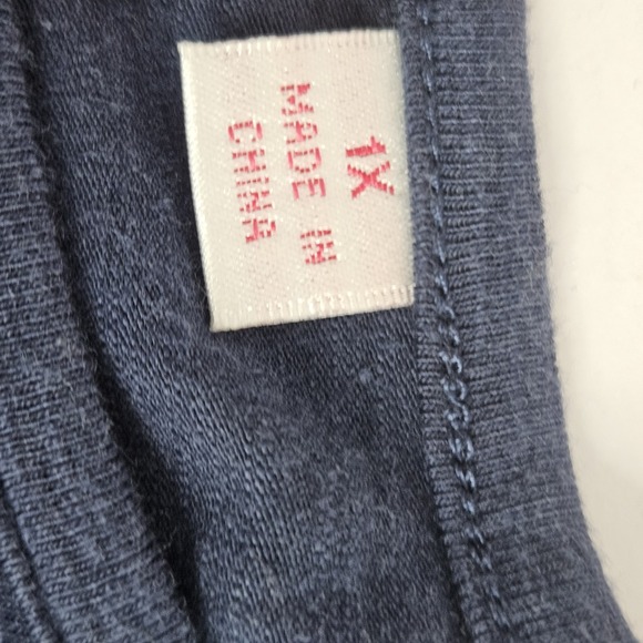 Quaker Factory By Jeanne Bice 1X Navy Blue Floral Beading Long Sleeve - Picture 5 of 7